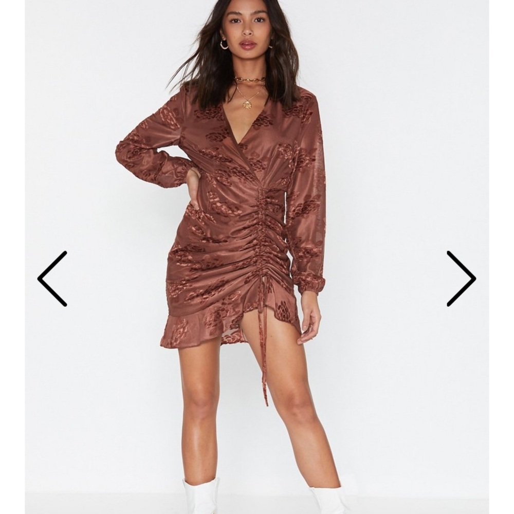 NWT Nasty Gal ruched mini dress